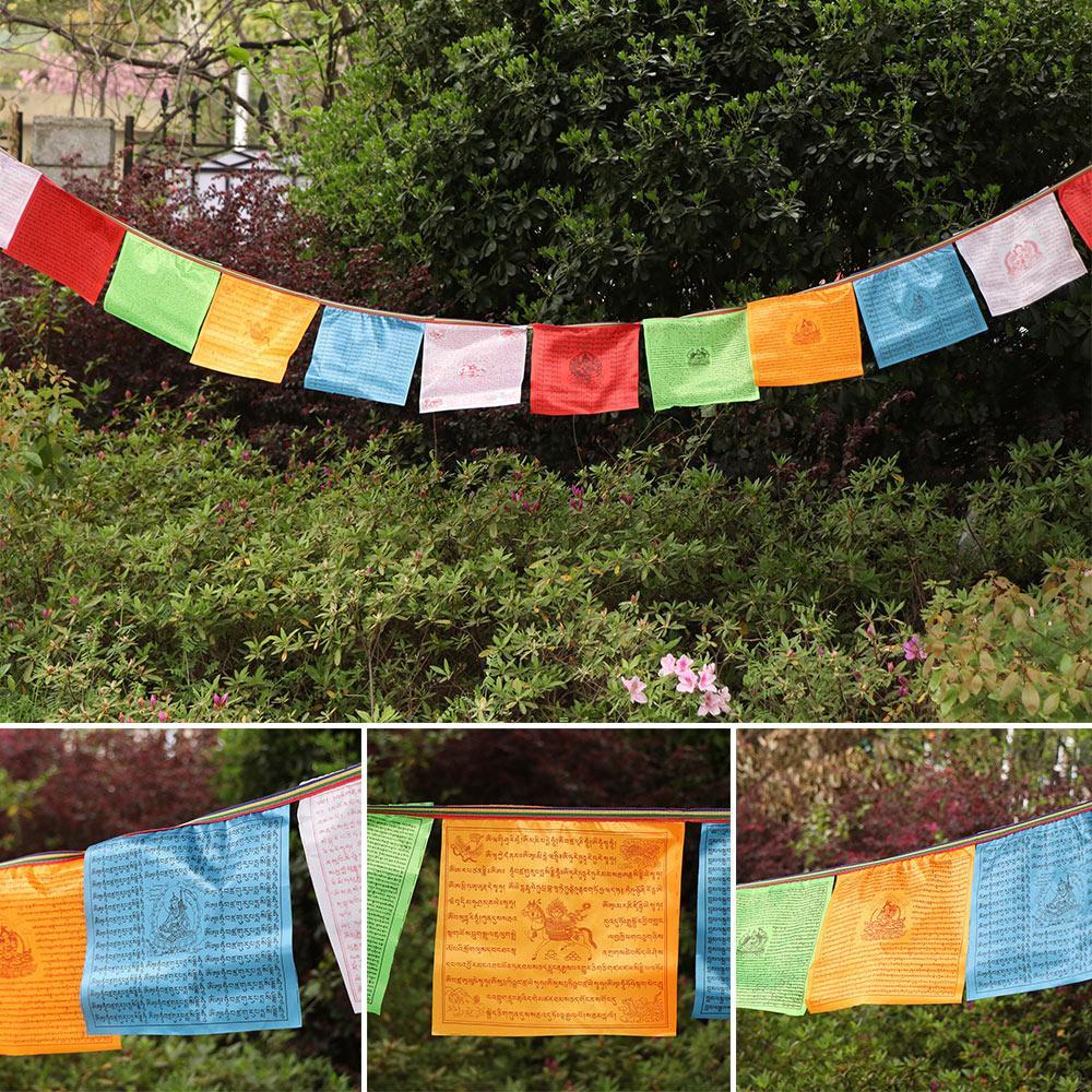 HECCEH Set 20 Tấm Cờ Phật Giáo In Màu Sắc