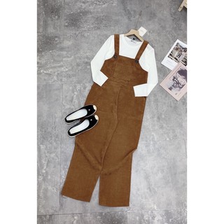 Set Yếm nhung mix áo thun