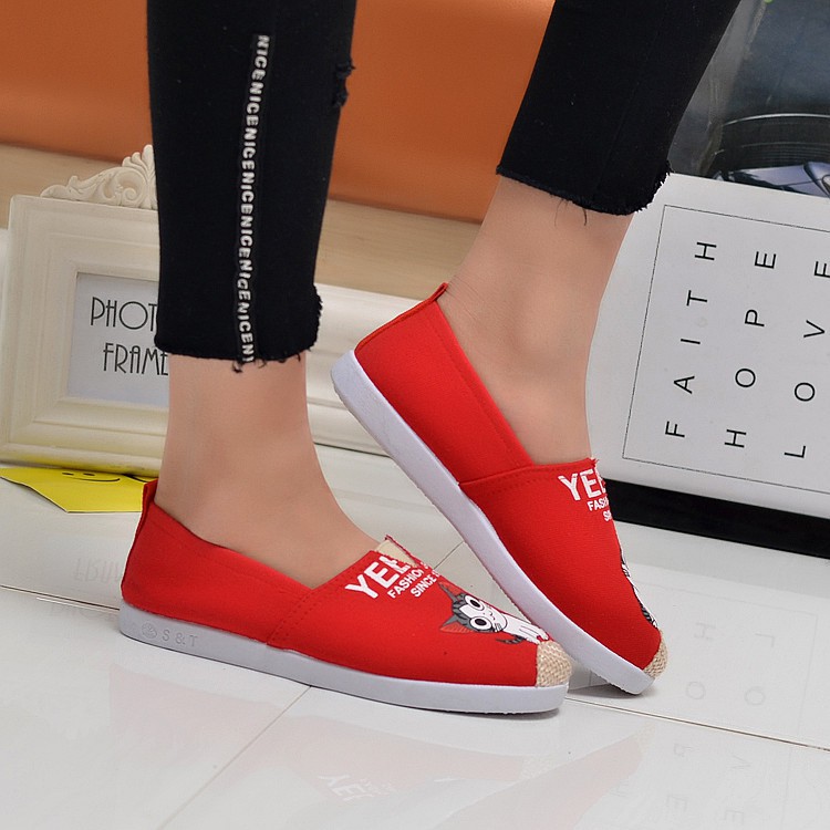 Giày slip on mèo cá tính , giày lười NỮ - GTTG29 siêu xinh | BigBuy360 - bigbuy360.vn