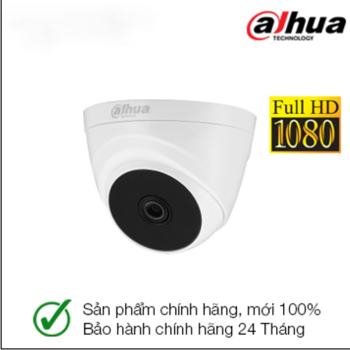 [Tích hợp thu âm] Trọn bộ 4 mắt camera dahua 2.0 Full HD 1080p Kèm HHD 500G + 40M dây đúc sẵn 2 đầu zắc