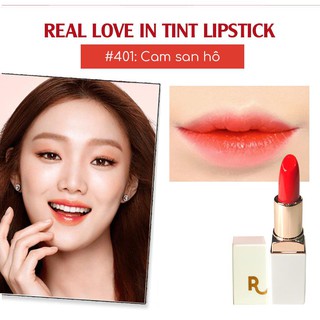 Son Dưỡng Hàn Quốc Mềm Môi Lâu Trôi Màu Cam San Hô #401- RESPARA Real Love In Tint Lipstick