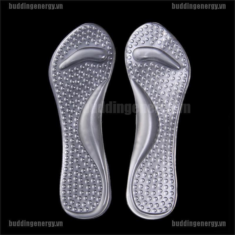 Đế lót trong giày cao gót bằng gel silicon chống trượt massage khối xương bàn chân