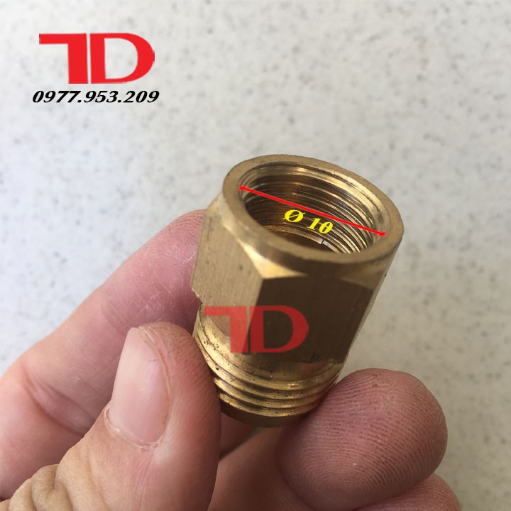 Combo 5 tán tăng ống đồng từ phi 10 lên phi 12.7 đầu cái phi 10 đầu đực phi 12.7