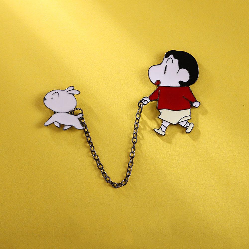 Trâm Cài Áo Hình Cậu Bé Bút Chì Shin-Chan Hoạt Hình Dễ Thương