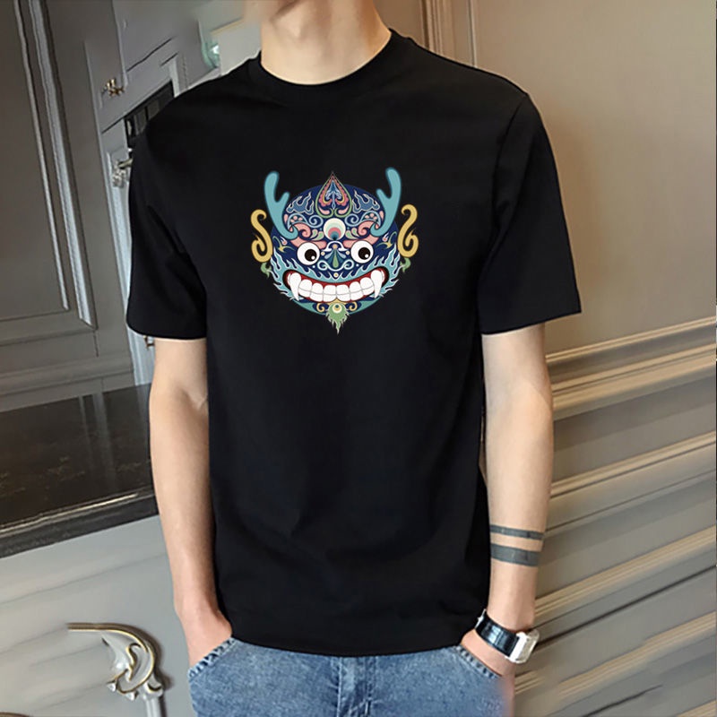 Áo Cổ Tròn Dáng Rộng Thời Trang Cá Tính Dễ Phối Đồ Cho Nam