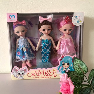 Combo 3 búp bê nàng tiên cá size trung
