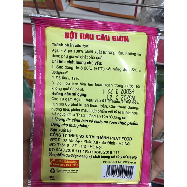 Bột rau câu con cá dẻo