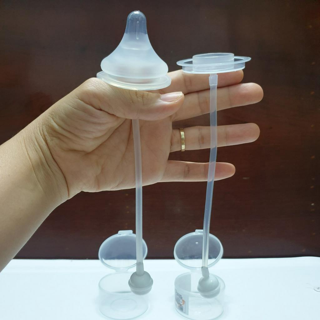 Ống hút thẳng cho bình sữa cổ rộng Moyuum, Grosmimi, Pigeon cho bé từ 6 tháng