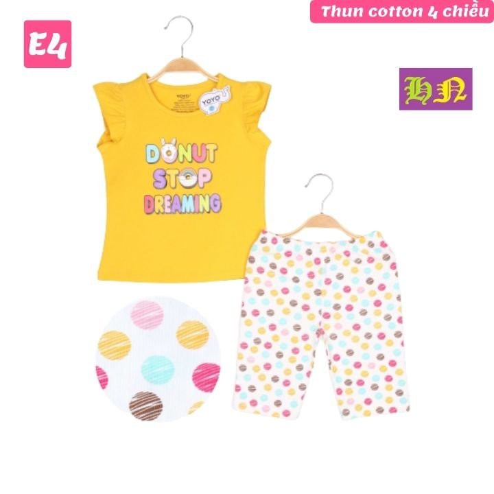 Đồ bộ bé gái yoyo dễ thương sát nách 10-43kg- Set đồ ngủ- Chất thun cotton 4 chiều - Hương Nhiên