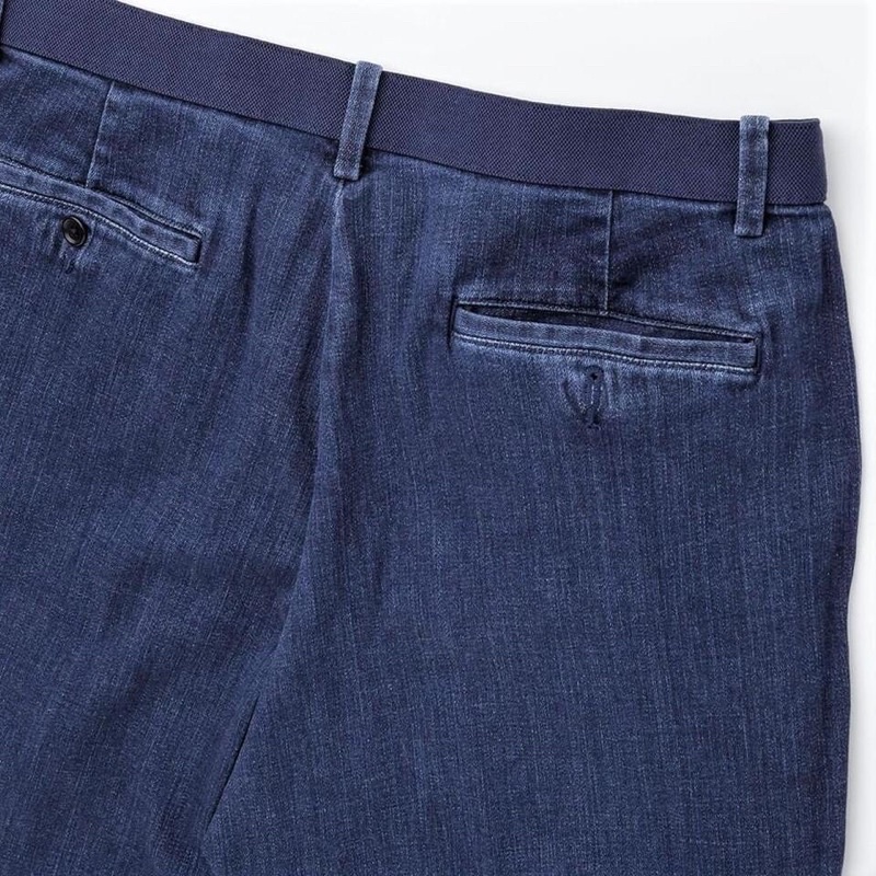 Quần jeans nam dáng ngắn Uni cắt tag xuất khẩu