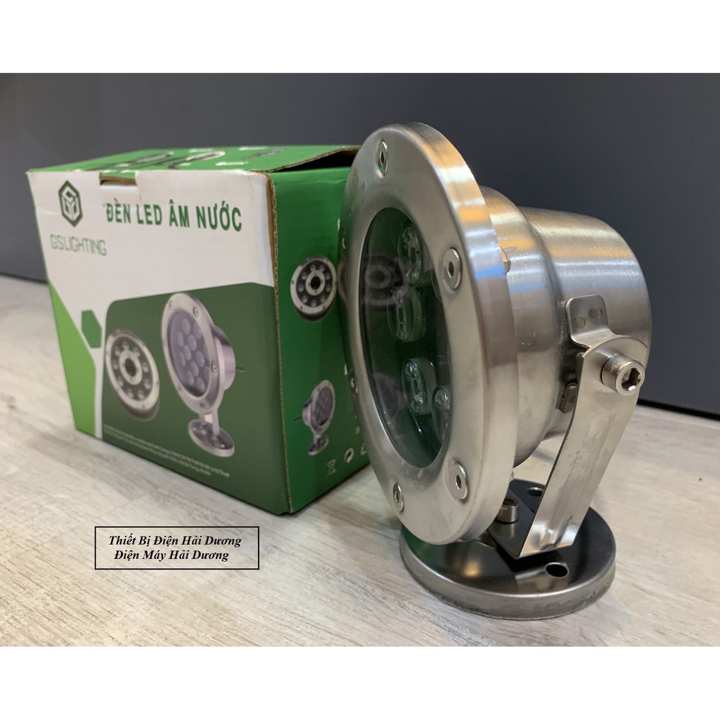 Đèn LED âm nước đổi màu, có đế GS Lighting - công suất 6W - Bảo hành 12 tháng