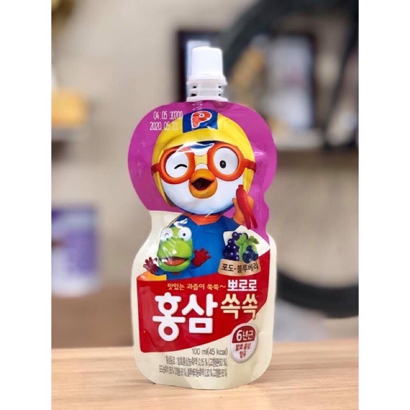 Nước Hồng Sâm Hàn Quốc cho bé Pororo Paldo 100ml