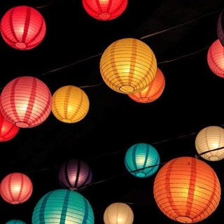 Đèn lồng giấy lụa 30cm