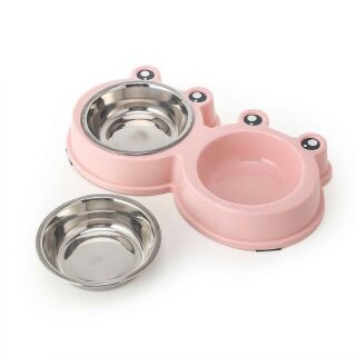 Chén Đôi Ếch Bát Inox Size Nhỏ Cho Thú Cưng