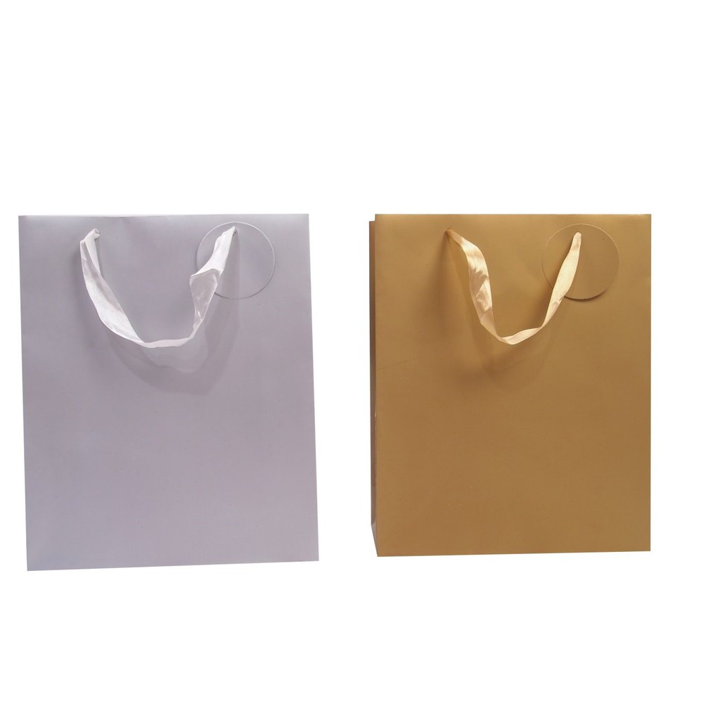 Túi quà giấy mờ cỡ vừa màu vàng/ bạc UBL XB1027