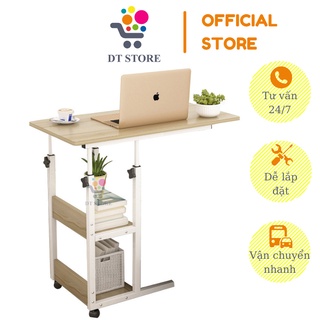 Bàn học và bàn làm việc thông minh đa năng nâng hạ chiều cao và có bánh xe di động thiết kế ngồi giường, ngồi sofa