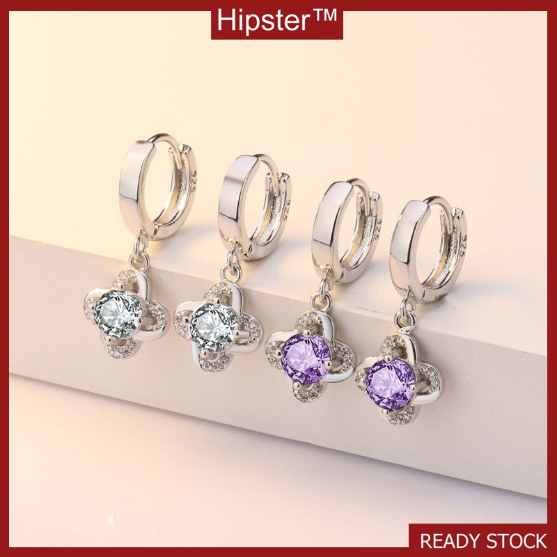 Silver Accessories Women's Simple Accessories Lucky Earrings Korean-Style