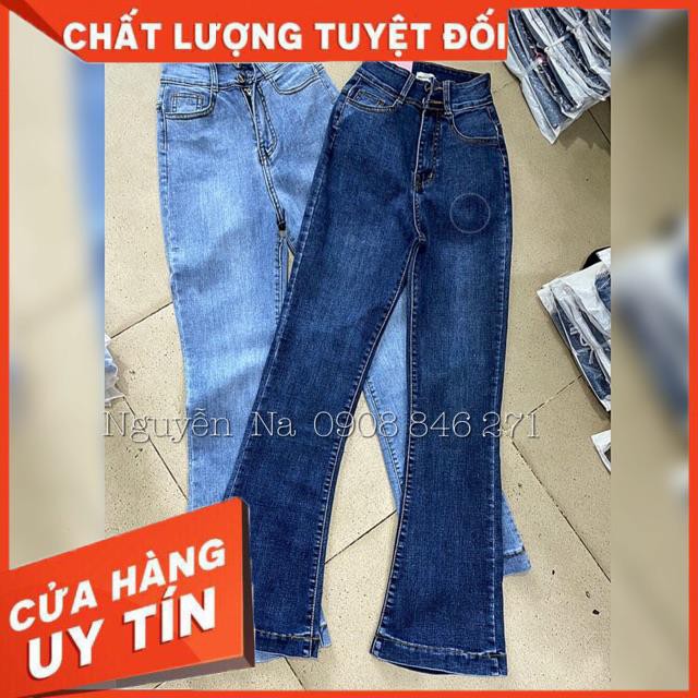 QUẦN JEANS LOE DÁNG DÀI LƯNG CAO 2 NÚT- ảnh thật shop chụp | BigBuy360 - bigbuy360.vn