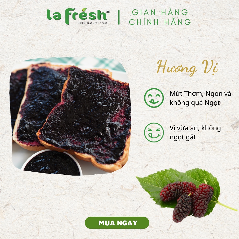 Mứt Dâu Tằm Lafresh Đà Lạt Hủ Thủy Tinh 1kg