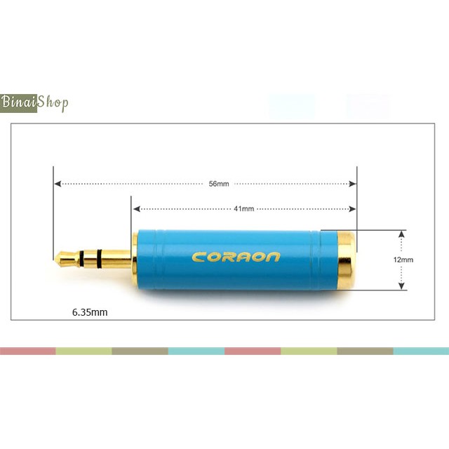 [Mã ELHACE giảm 4% đơn 300K] Giắc chuyển âm thanh loại tốt 6.3mm - 3.5mm CORAON Z-227