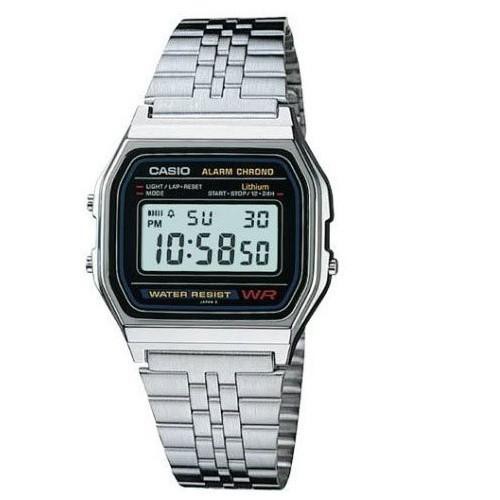 Đồng hồ điện tử Casio chính hãng A159, dây kim loại