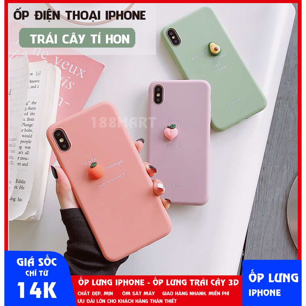 Ốp Lưng Iphone Trái Cây 3D