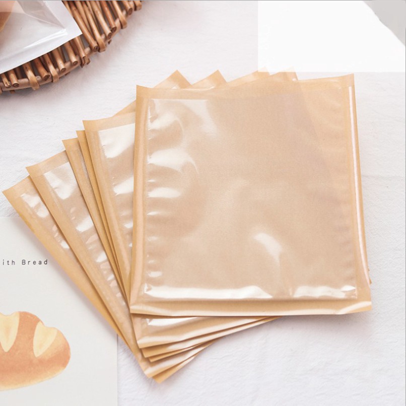 Túi đựng bánh nướng giấy kraft chống thấm dầu, hàn nhiệt, tăng thẩm mỹ, vệ sinh an toàn cho thực phẩm - VUA BAO BI