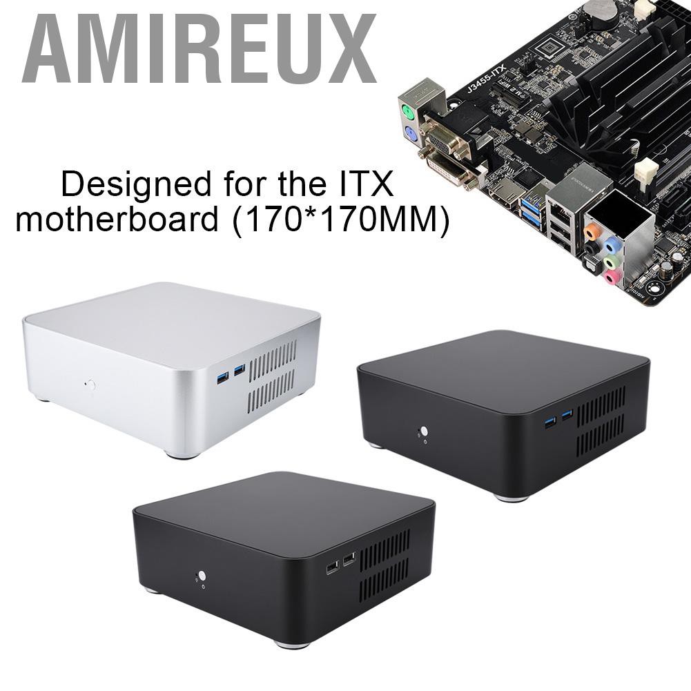 Amireux Mini ITX Computer Case Aluminum Alloy HTPC PC