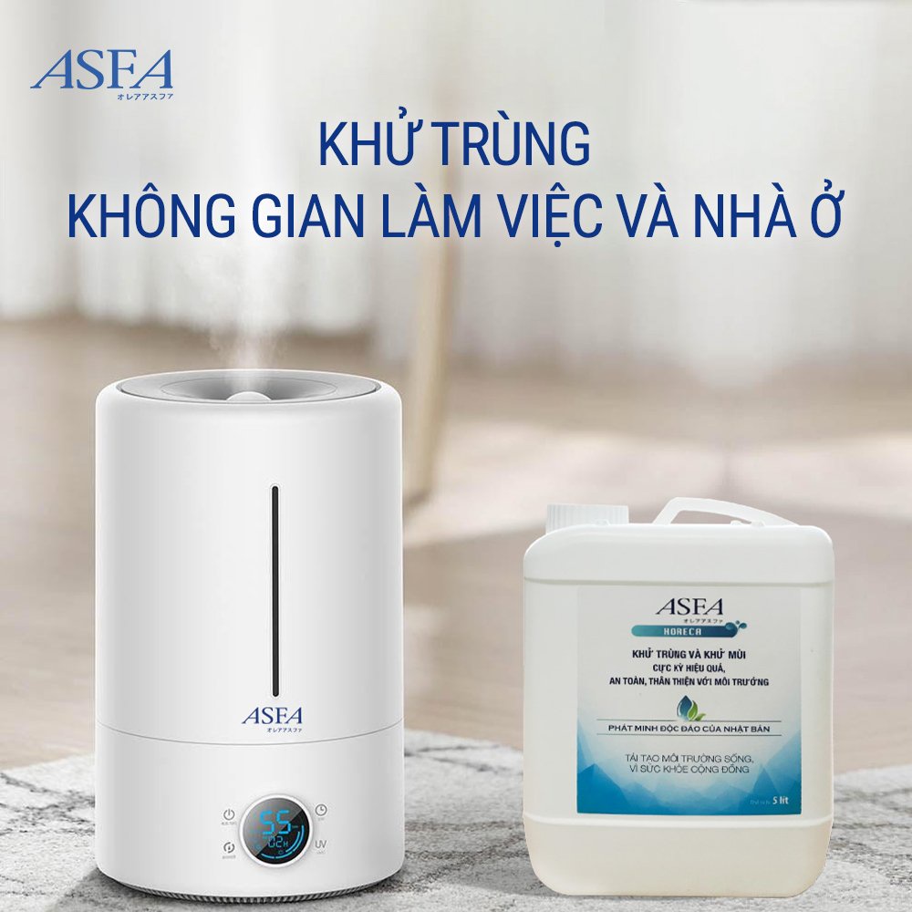 Combo Máy phun sương và nước ASFA can 5L