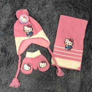 Set khăn mũ len bé trai bé gái Disney