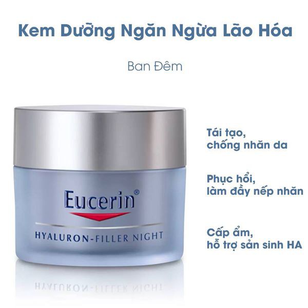 [Eucerin] Kem dưỡng chống lão hóa ban đêm eucerin hyaluron filler night 20ml