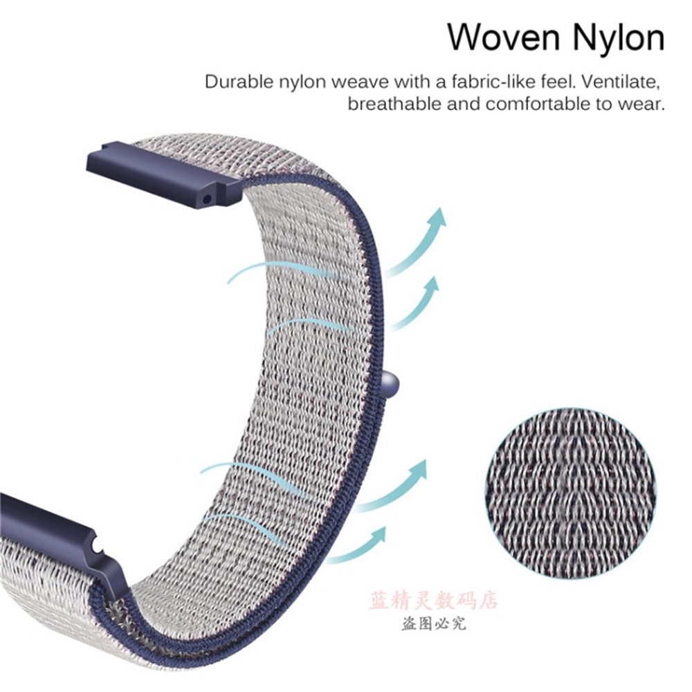 Dây đeo sợi nylon thể thao cho đồng hồ thông minh Fitbit versa Lite