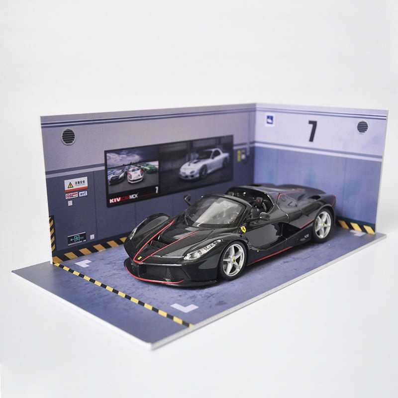 Mô hình ô tô bãi đậu xe cảnh bãi đậu xe nguyên bản 1 24 mô phỏng xe thể thao xe địa hình hộp trưng b