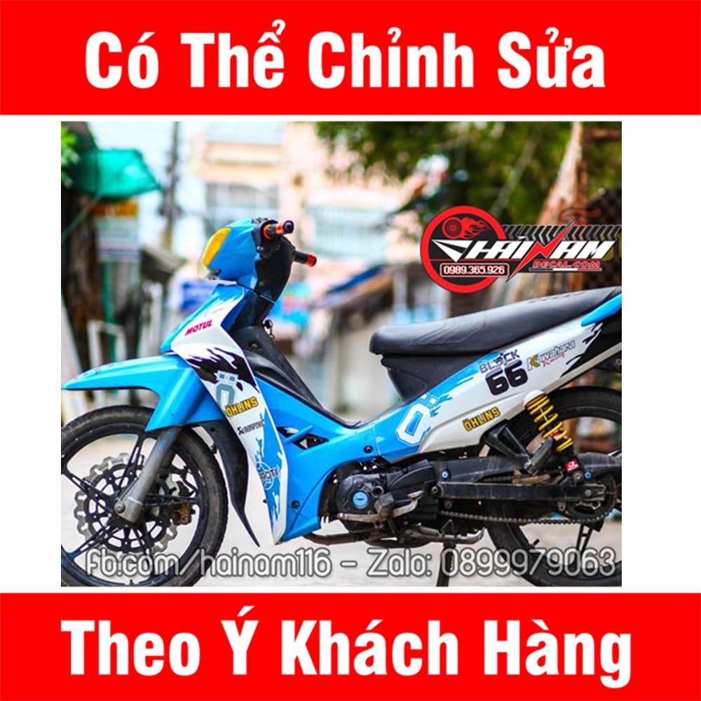 Tem Trùm Sirius Xanh Trắng Motul