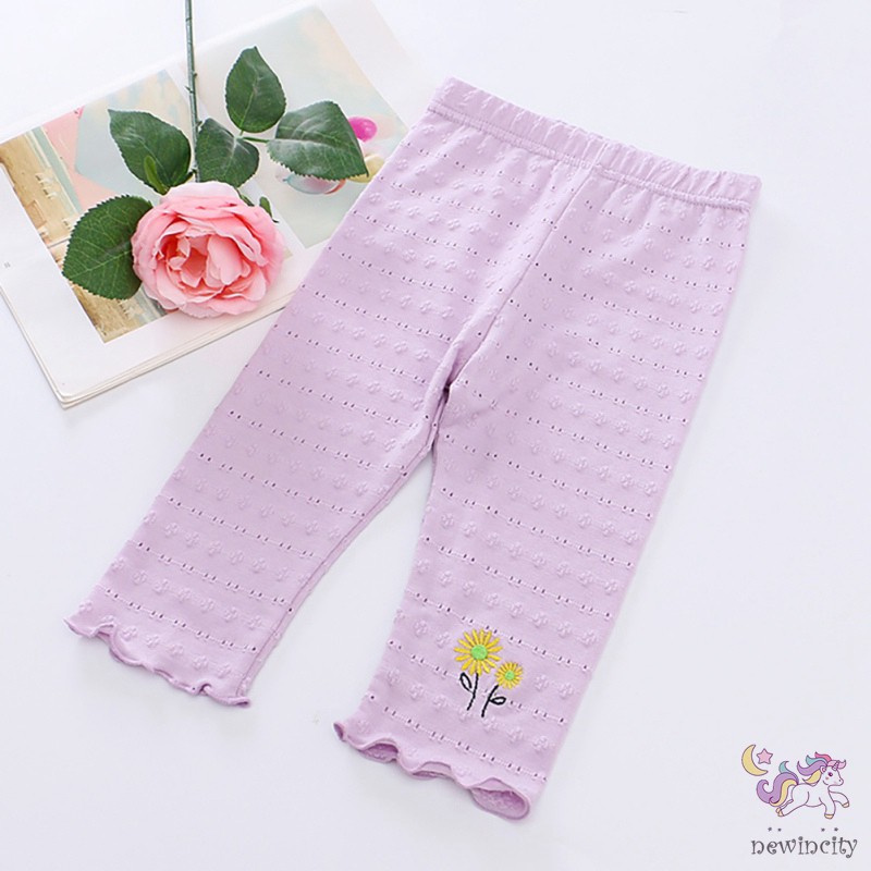 Quần Dài Thêu Hoa Xinh Xắn Thời Trang Cho Bé Gái