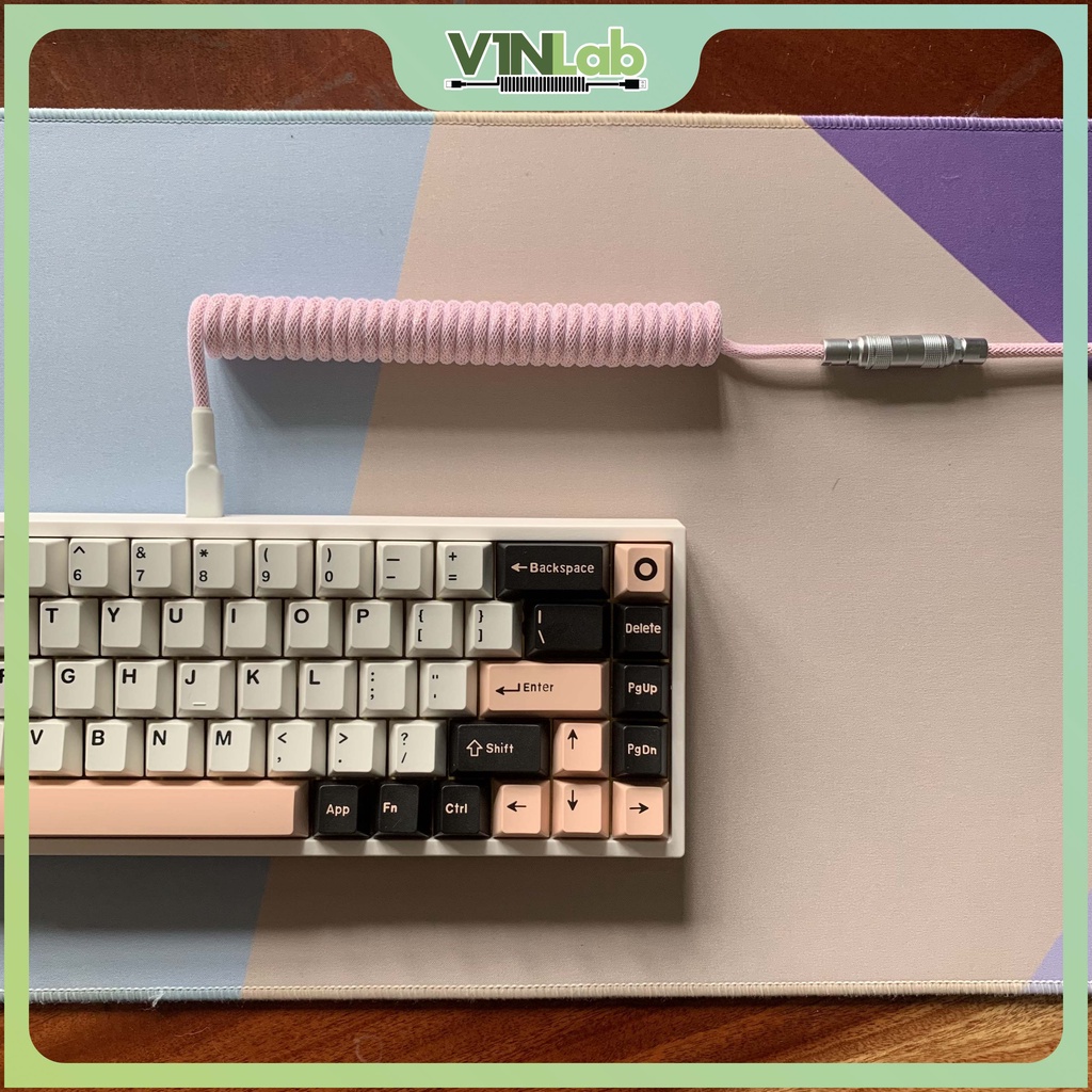 Dây cáp custom handmade Type-C cho bàn phím cơ / Coiled Custom cable type-C for mechanical keyboard