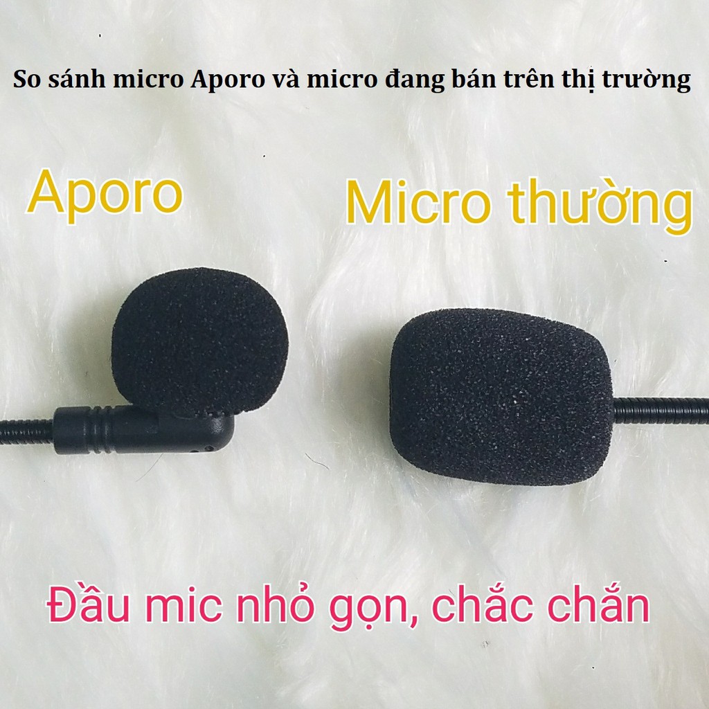 Mic trợ giảng có dây chính hãng Aporo cao cấp, micro trợ giảng có dây cho giáo viên, micro cho Unizone, Takstar, Shidu