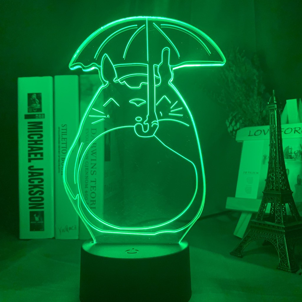 Nhật Bản Anime Hàng Xóm Của Tôi Totoro Mở Một Ô Phòng Ngủ Đèn Led Đèn Đêm Đèn 3D Ảo Ảnh Ánh Sáng Cho Trẻ Em Gái Món Quà Sinh Nhật