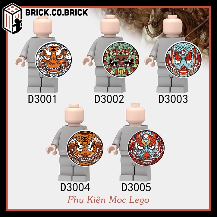 Khiên Đồ Chơi Lắp Ráp Phụ Kiện Moc Minifigures D3001-D3005