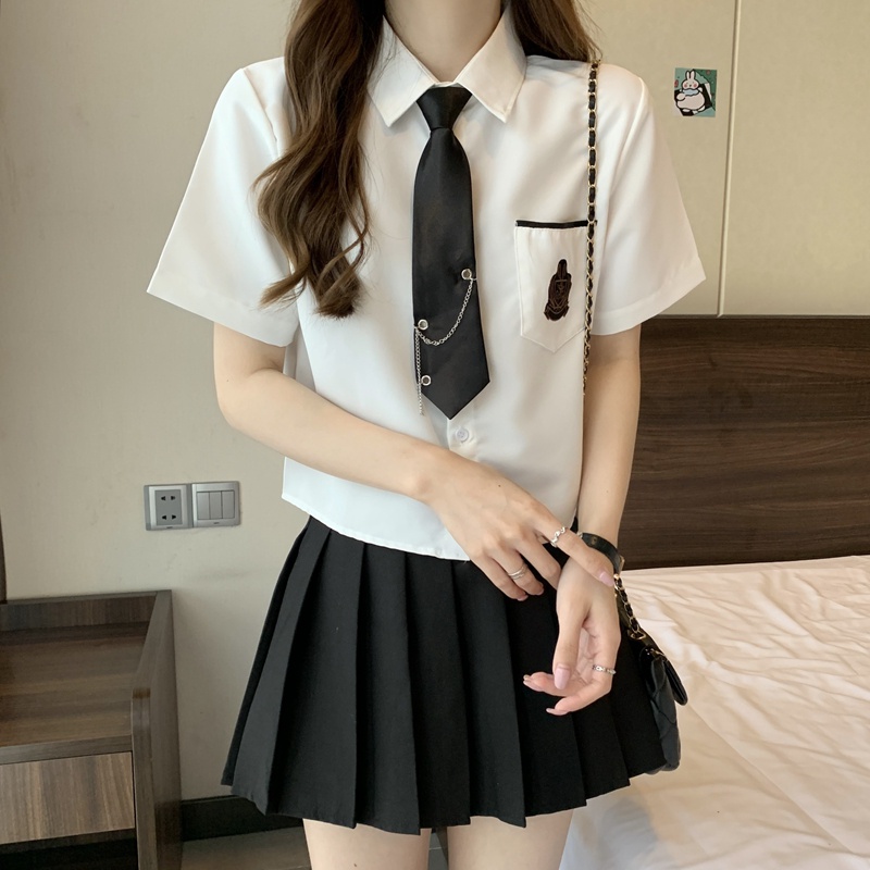 Áo sơ mi SUXI cổ polo tay ngắn đơn giản thời trang mùa hè cao cấp dành cho nữ