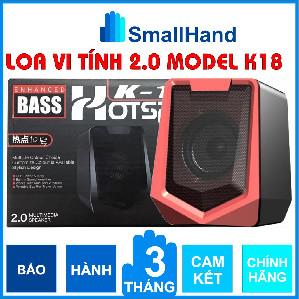 Model K18 – Multimedia Speaker 2.0 – Loa vi tính 2.0 nhập khẩu – Bảo hành 3 tháng