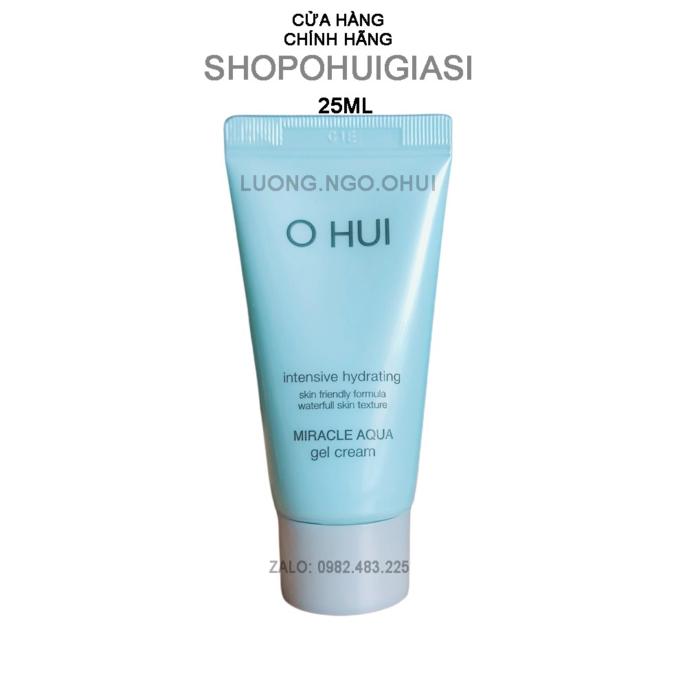 Kem Ohui xanh dưỡng cấp nước, kiềm dầu, giảm mụn cho da dầu Ohui Miracle Aqua Gel Cream hũ 30ml