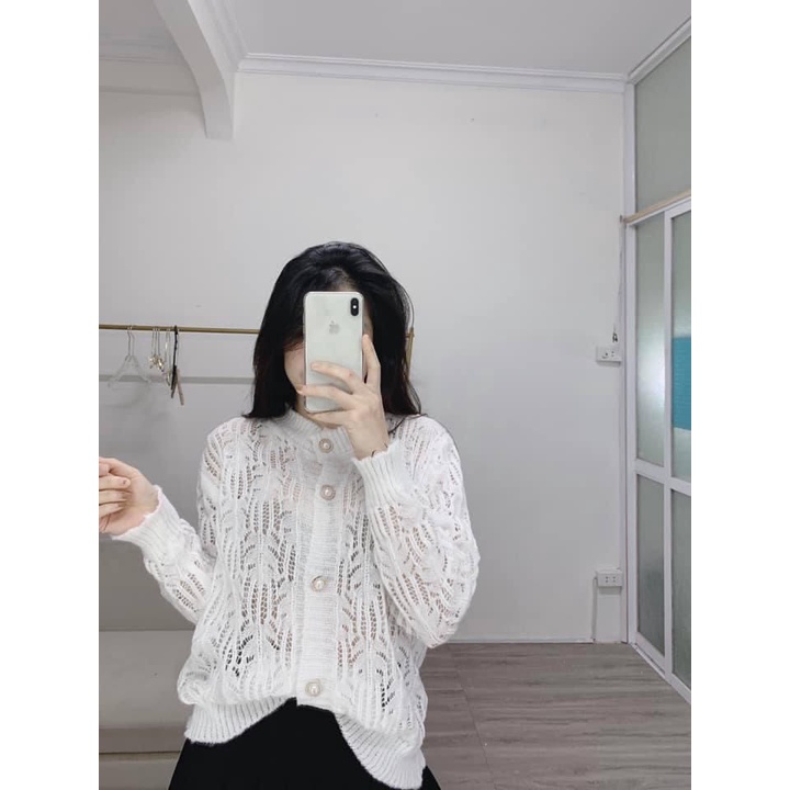 Áo len lưới cúc ngọc Quảng Châu sexy cho bạn gái