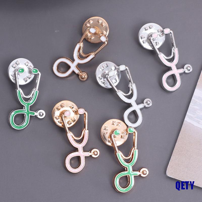1 Huy Hiệu Cài Áo Hình Ống Nghe Y Tế Phim hoạt hình trâm cài sáng tạo bác sĩ ống nghe trâm trang trí ngực