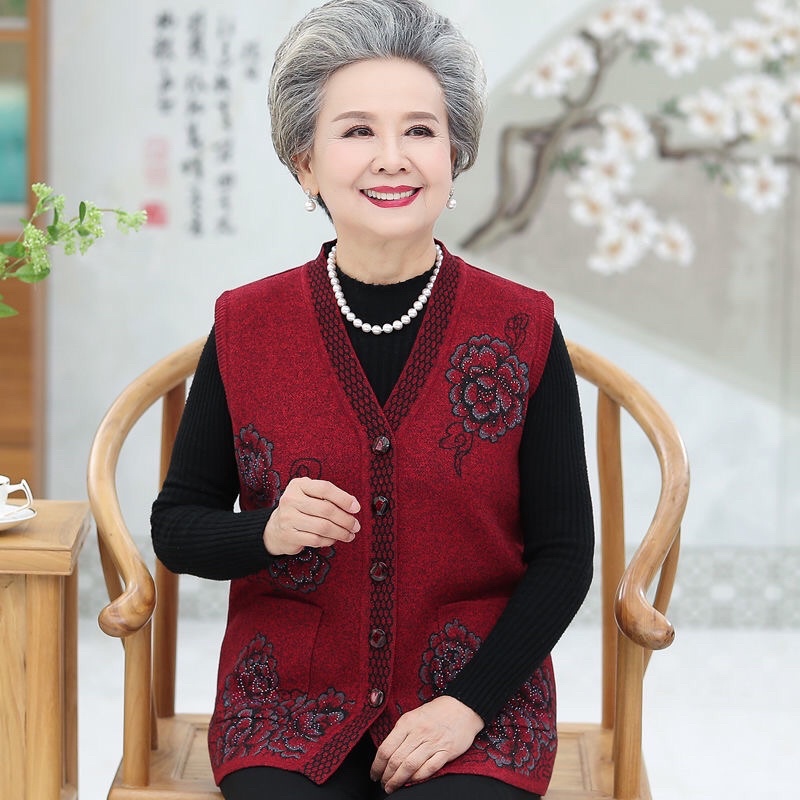 Áo khoác len gile trung niên lót nhung cực ấm | BigBuy360 - bigbuy360.vn