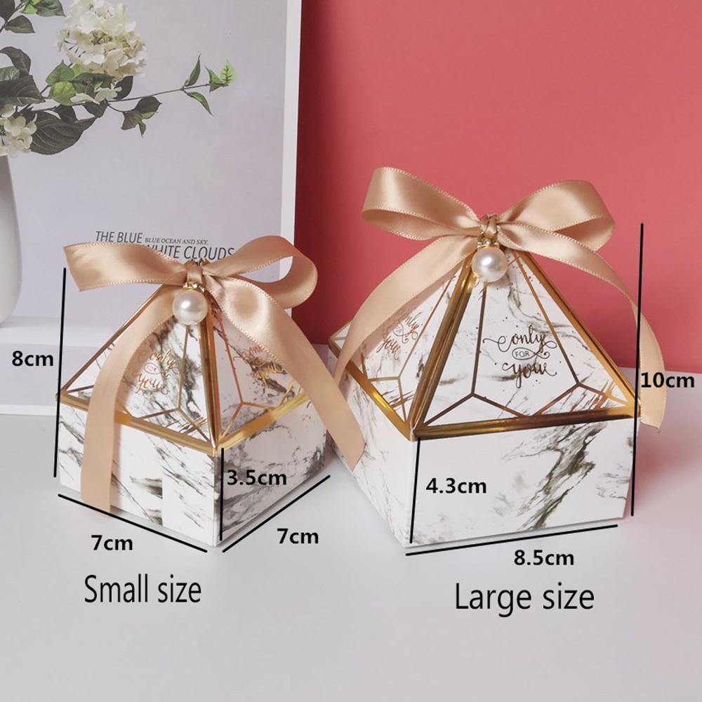 Hộp Quà Giấy Phong Cách Mới Màu Đồng Dùng Trang Trí Tiệc