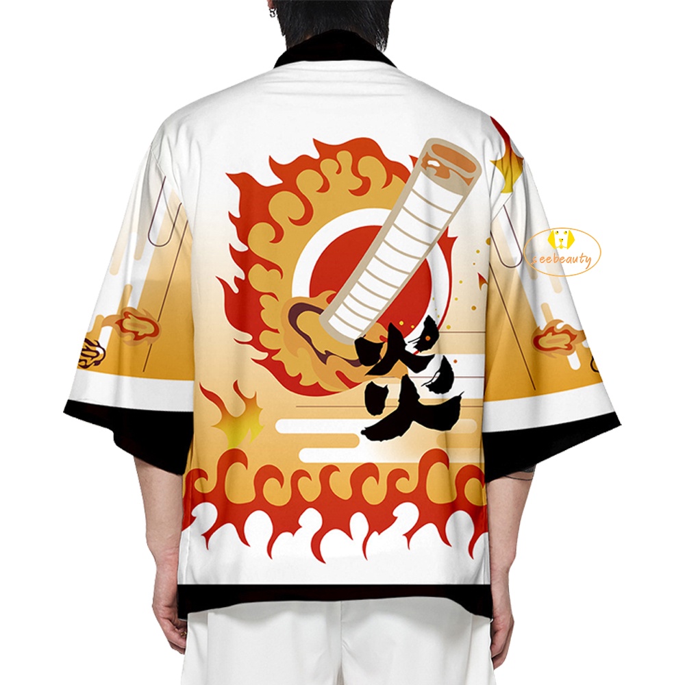 Áo Khoác Kimono Cosplay Nhân Vật Anime Demon Slayer Kyojuro Rengoku Kimetsu No Yaiba | BigBuy360 - bigbuy360.vn