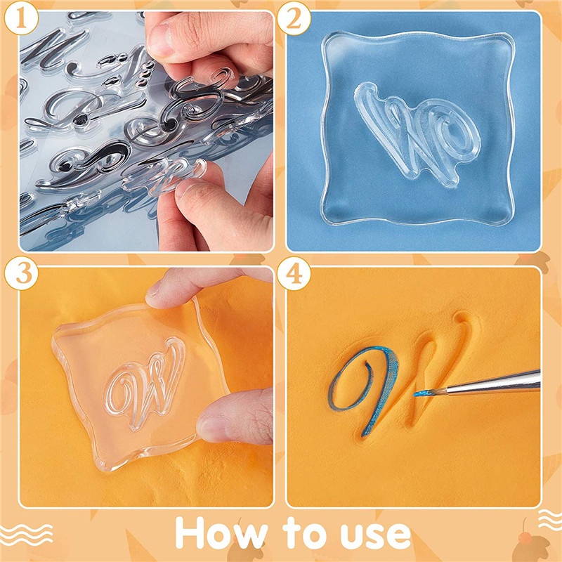 Trong Suốt Khuôn Silicon Làm Bánh Hình Chữ Cái