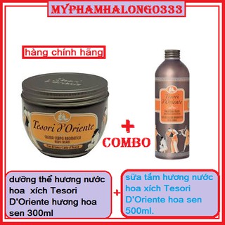 Combo sữa tắm 500ml & dưỡng thê 300ml xích Tesori D’Oriente