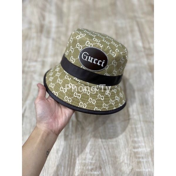 Nón bo cụp nam nữ gu viền da, bucket nam nữ unisexcao cấp